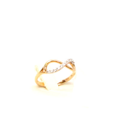 anello donna oro rosa zirconi