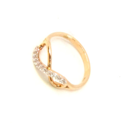 anello donna oro rosa zirconi