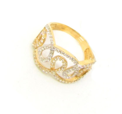 anello donna oro giallo zirconi