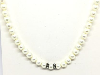 collana donna perle e zirconi