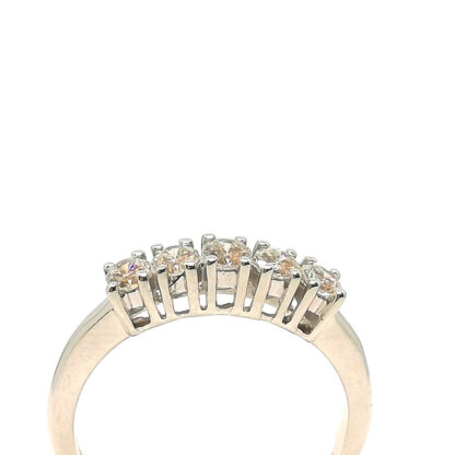 Anello donna oro bianco diamanti    0532G riviera 5 pietre