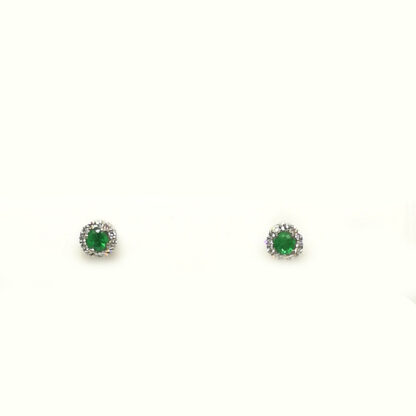 Orecchini in Oro bianco con Smeraldi e Diamanti Kate