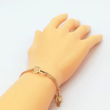 2424w (4)bracciale donna in oro giallo anelli ovali