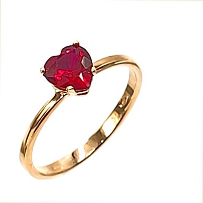 8868h (1)anello cuore in oro rosa e pietre colorate