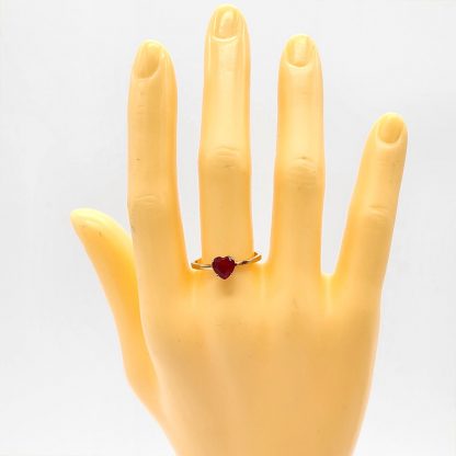 8868h (4)anello cuore in oro rosa e pietre colorate