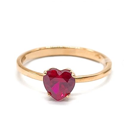 8868h (6)anello cuore in oro rosa e pietre colorate
