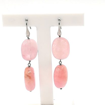 0441b (1)orecchini in argento e quarzo rosa