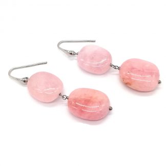 0441b (2)orecchini in argento e quarzo rosa