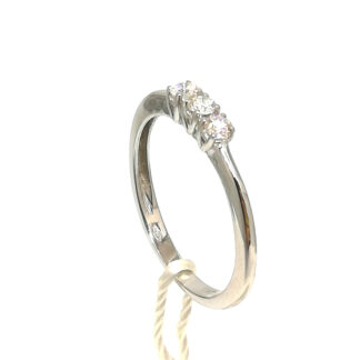 anello donna in oro bianco e diamanti trilogy pg gioielli