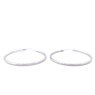 orecchini cerchio in argento diamantato campanelle fraboso argento
