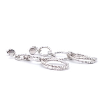 orecchini donna in argento diamantato ovali fraboso argento