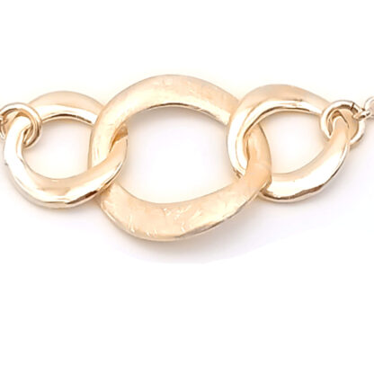 bracciale donna anelli in argento dorato