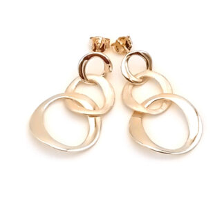 orecchini donna anelli in argento dorato